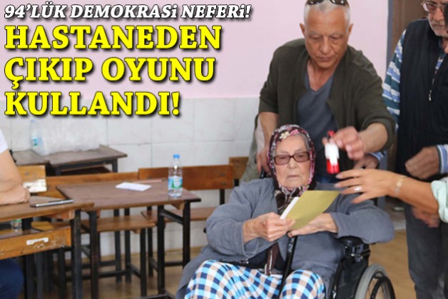 94 yaşında tekerlekli sandalye ile oyunu kullandı!
