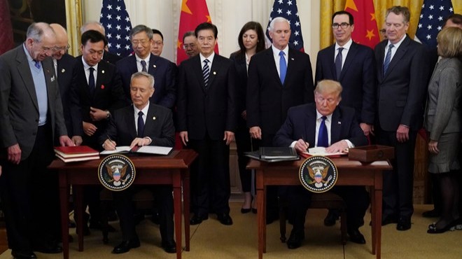 ABD-Çin ticaret savaşını bitiren imza
