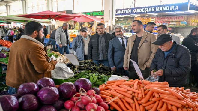 Başkan Eşki pazaryeri teftişinde