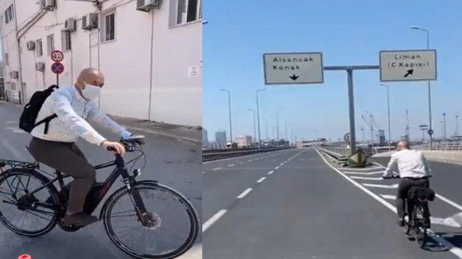 Başkan Soyer bisikletiyle onlara teşekkür için yollara düştü!