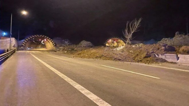 Bolu Dağı tünellerinde heyelan: Trafiğe kapatıldı