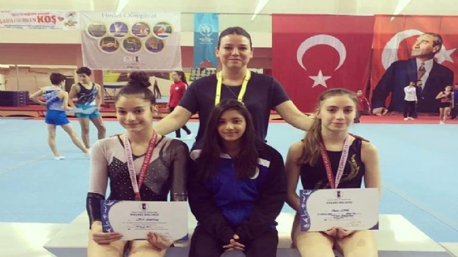 Bornovalı cimnastikçilerden 3 madalya daha