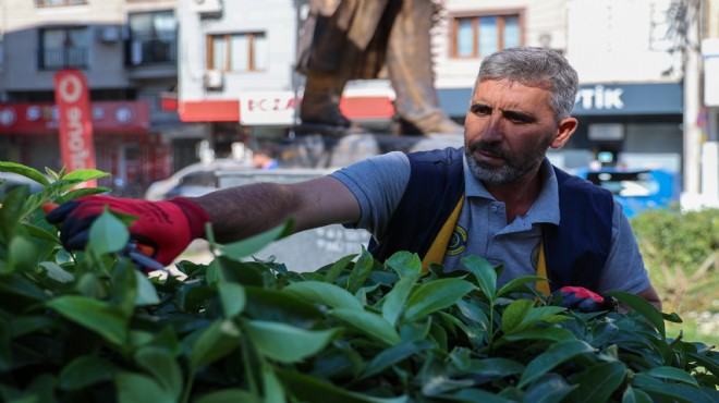 Buca'nın yeşil alanlarına sonbahar bakımı