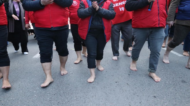 Büyükşehir'de işçiler iş bıraktı: Çıplak maaşa, çıplak ayak!