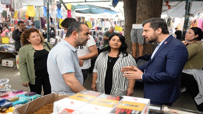 CHP İl Başkanı Yücel pazarın nabzını tuttu!