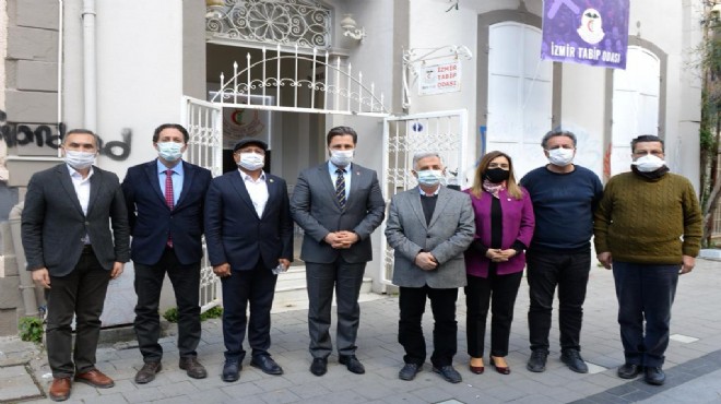 CHP İzmir den Tabip Odası na destek ziyareti: Çamlı, Yücel ve vekillerden çarpıcı mesajlar!