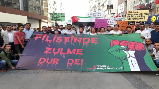 CHP İzmir in gençlerinden İsrail e tepki!