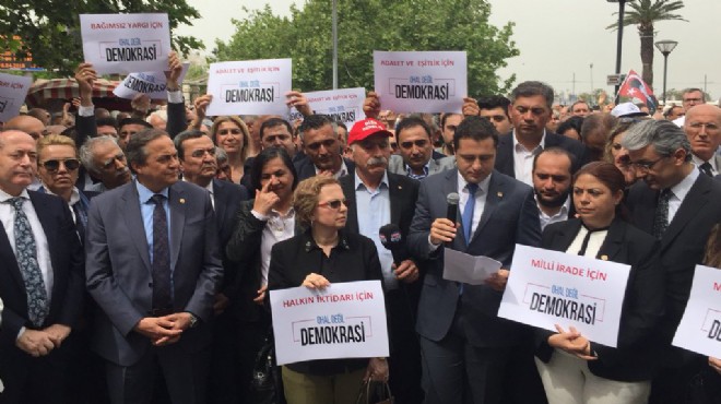 CHP İzmir  meydana  indi: OHAL değil demokrasi!