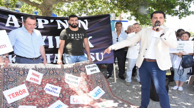CHP Konak tan  halılı  protesto!