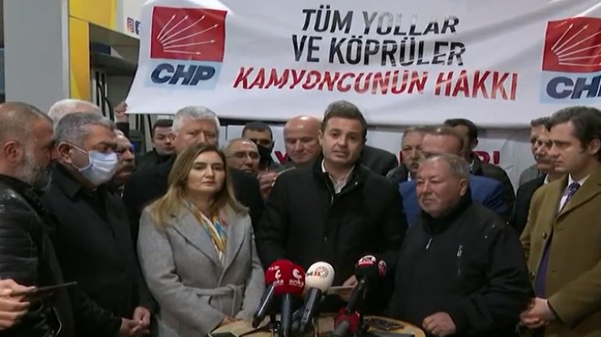 CHP den sıra dışı zam protestosu! 2 vekil TIR la İzmir e geldi, ne mesaj verdi?
