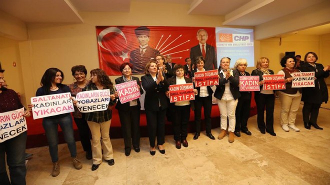 CHP li kadınlardan TBMM Başkanı na protesto!