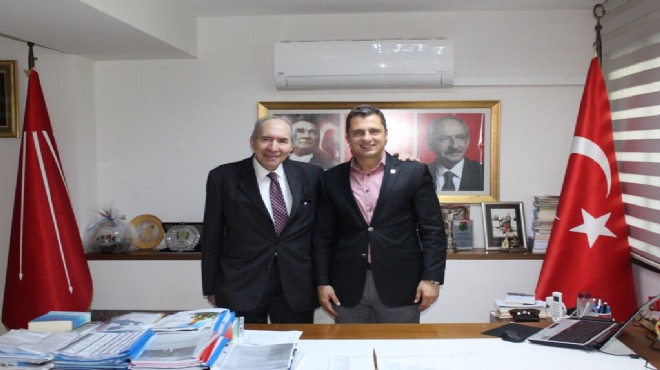 CHP nin eski Genel Başkanı ndan, İzmir İl Başkanı Yücel e tebrik ziyareti!
