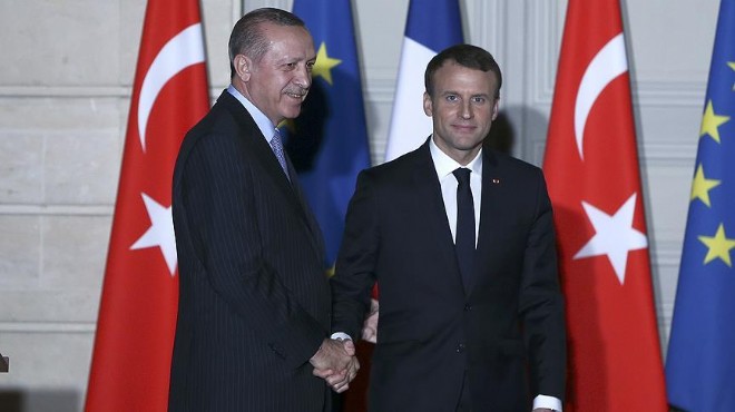 Cumhurbaşkanı Erdoğan dan Macron ile kritik görüşme