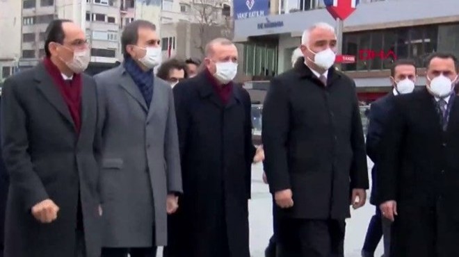 Erdoğan AKM ve Taksim Camii nde inceleme yaptı
