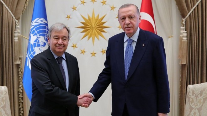 Erdoğan, BM Genel Sekreteri ni kabul etti