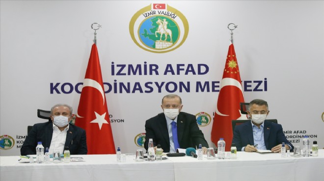 Cumhurbaşkanı Erdoğan kriz merkezini ziyaret etti, enkaz bölgesinde inceleme yaptı