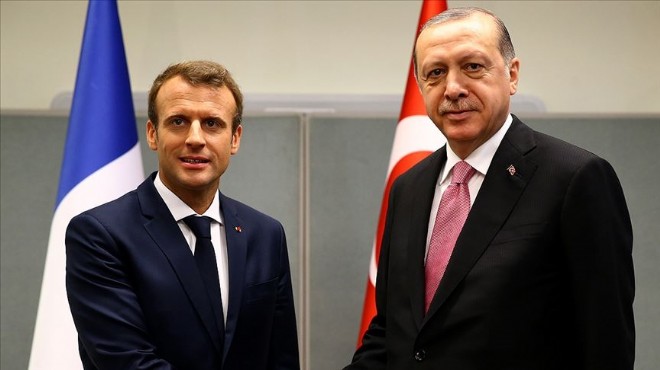 Erdoğan Macron la telefonda görüştü