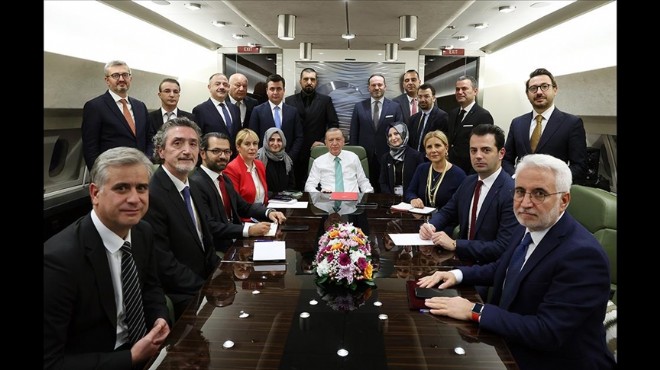 Erdoğan dan uçakta  Çelebi  mesajı: Rozetini bizzat takacağım!