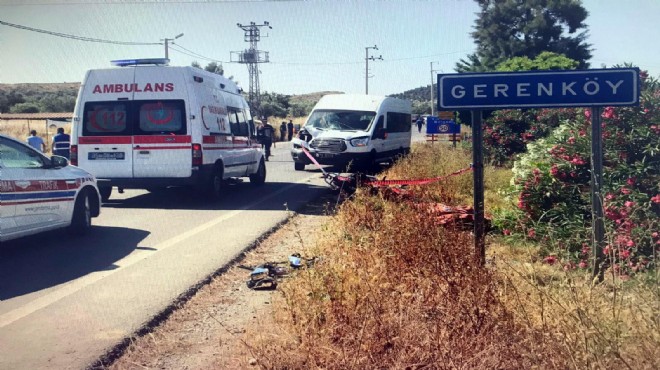 Feci kaza: Motosiklet minibüsle çarpıştı...