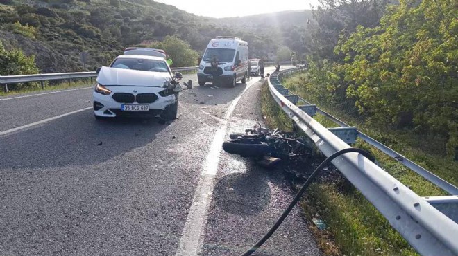 Feci kaza: Otomobille çarpışan motosikletin sürücüsü öldü