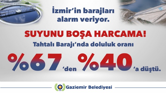 Gaziemir Belediyesi den  su tasarrufu  çağrısı