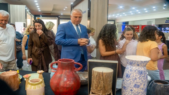 Gaziemir'de çamur sanata dönüştü