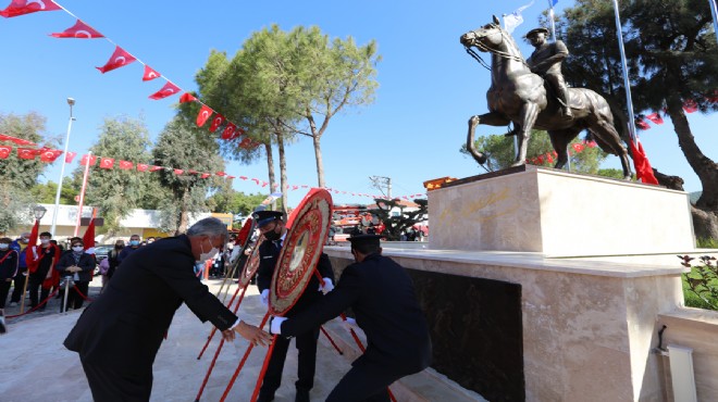 Güzelbahçe’de Atatürk Heykeli açıldı