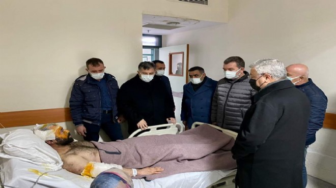 Hakan Koştu dan maden kazasında yaralanan işçilere hastanelerde ziyaret
