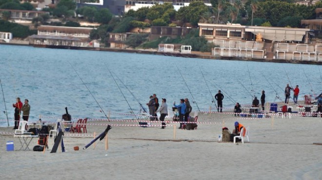 Ilıca Plajı nda oltalar yarıştı!