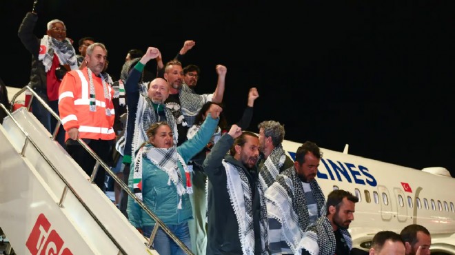 İsrail'in alıkoyduğu aktivistler İstanbul'da!