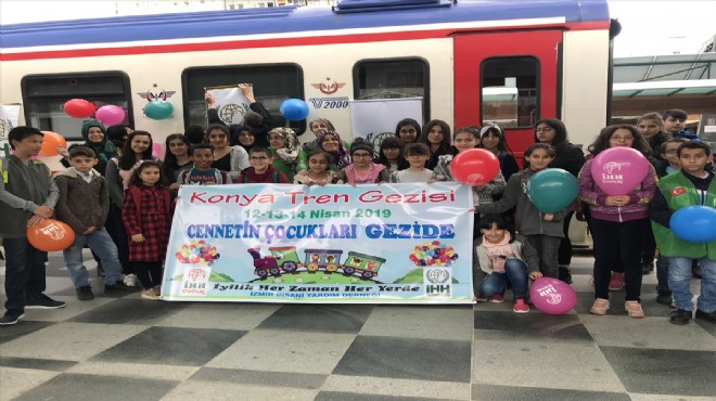 İzmir İHH, yetim çocukları trenle geziye götürdü