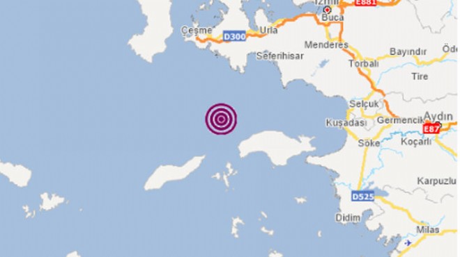 İzmir açıklarında bir deprem daha
