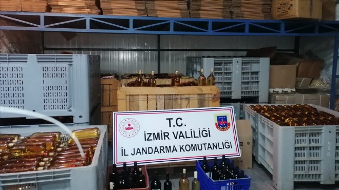 İzmir de 3 bin 465 şişe kaçak içki ele geçirildi