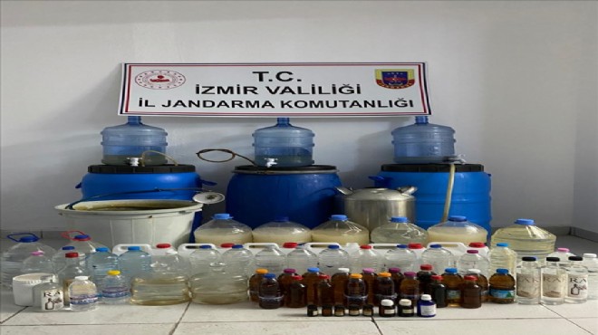 İzmir de 462 litre kaçak içki ele geçirildi