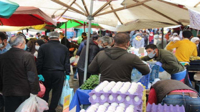 İzmir de 7 pazarcıya maske cezası