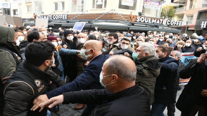 İzmir de Boğaziçi gerginliği: İzmir milletvekili arbedede yara aldı!