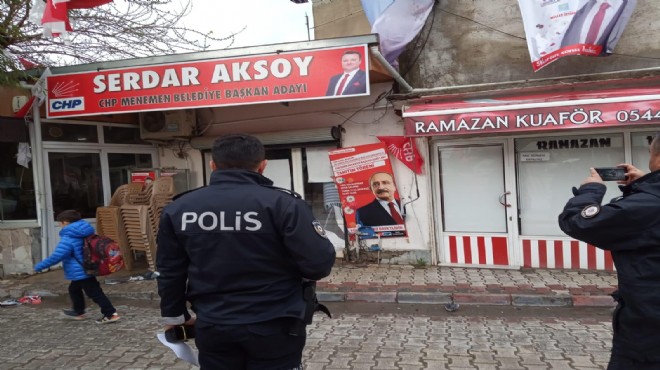 İzmir de CHP ye bir saldırı daha: Seçim ofisinin camları kırıldı