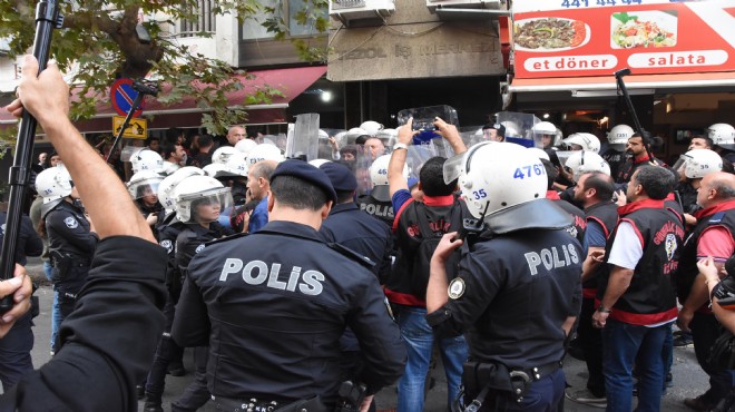 HDP İzmir önünde  açıklama  gerginliği