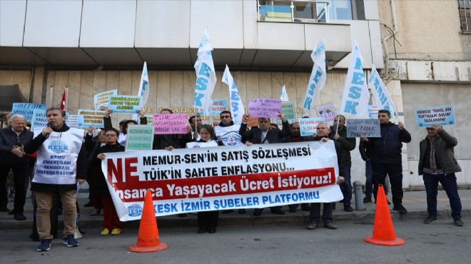 İzmir de KESK ten TÜİK önünde enflasyon protestosu!