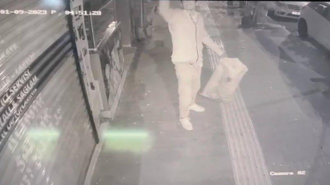 İzmir de akılalmaz olay: Güvenlik kamerasını çaldı!