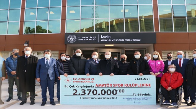 İzmir de amatöre 2 milyon 370 bin liralık destek