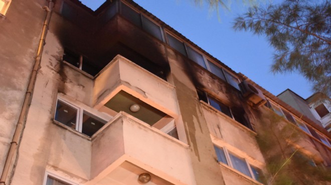 İzmir de apartmanda yangın paniği!