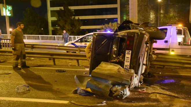 İzmir de aynı yerde peş peşe kaza; 1 ölü, 4 yaralı