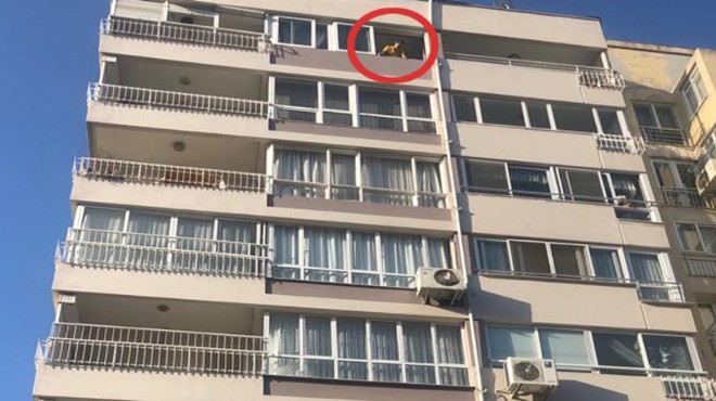 İzmir de dehşet anları: 9.kattan atladı!