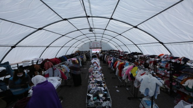 İzmir de depremzedeler için  Sosyal market 