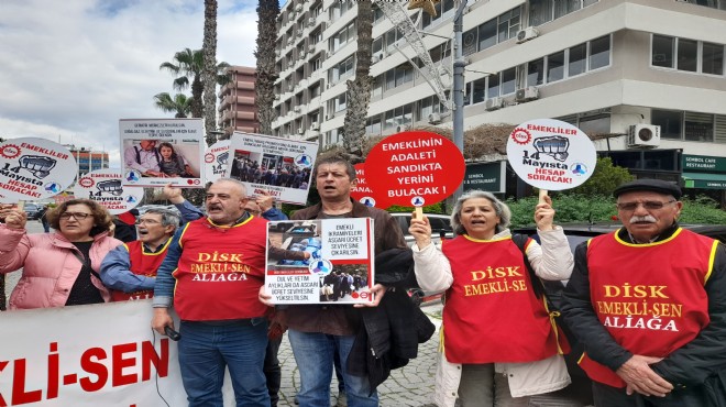 İzmir de emekliler alana indi:  Asgari ücret  talebi!
