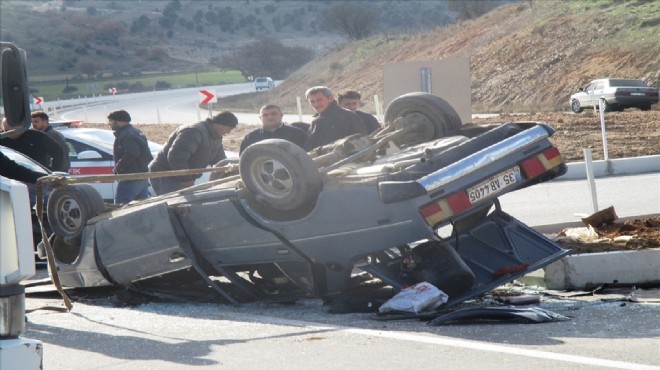 İzmir de feci kaza: 6 yaralı!