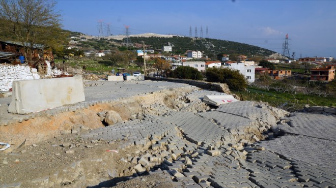 İzmir de heyelan olan mahalle için afet maruz bölge talebi