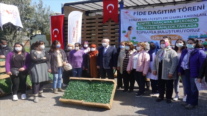 İzmir de kadın üreticilere fide desteği