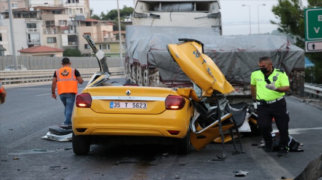 İzmir de korkunç kaza: 1 ölü, 2 yaralı